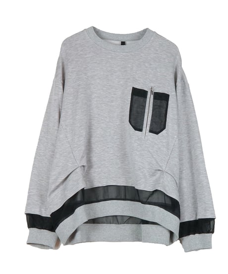 AULA AILA　アウラアイラ　シアーコンビネーションプルオーバー SHEER COMBINATION PULLOVER 1251-08010 送料無料
