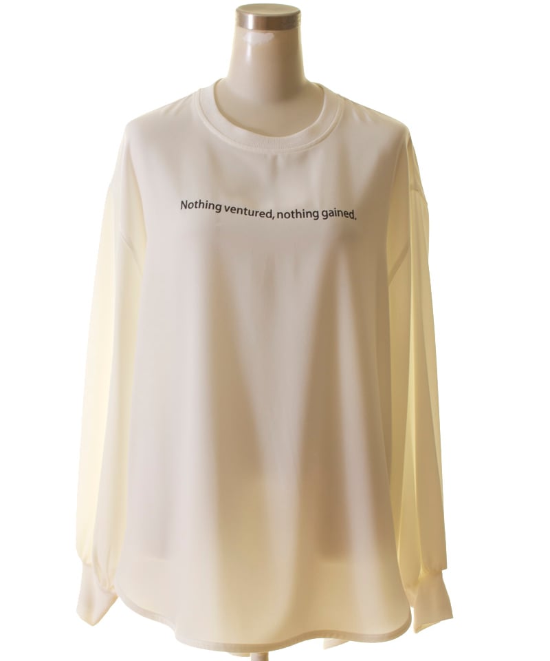 PASSIONE パシオーネ ROBE ローブ バックタック袖リブロゴジョーゼット 