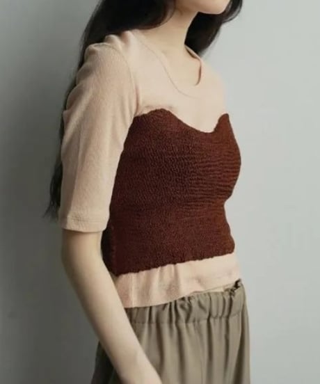 anuke (アンヌーク） Bright Knit Baretop 62520537