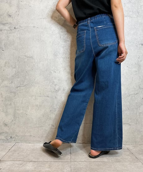 Praia　プライア　ハイストレッチワイドデニム 　7533