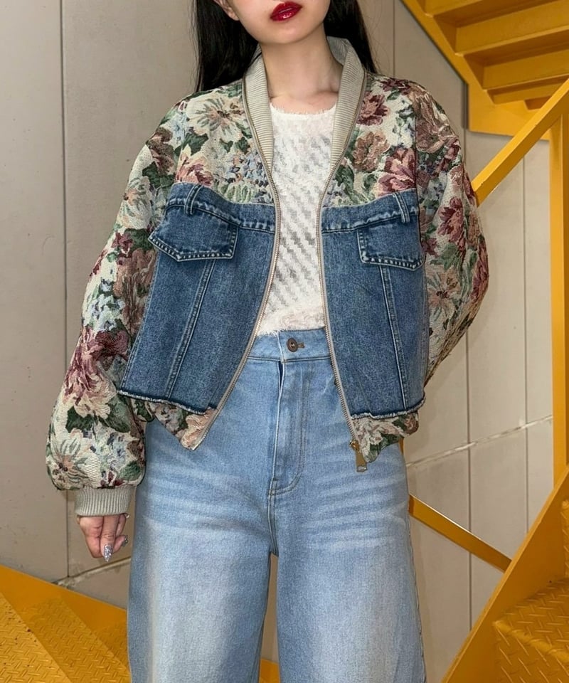 MICALLE MICALLE ミカーレミカーレ ゴブラン ドッキング ブルゾン