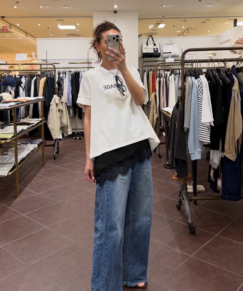 Anna Kerry アンナケリーレースヘムアシンメトリーキャミソール