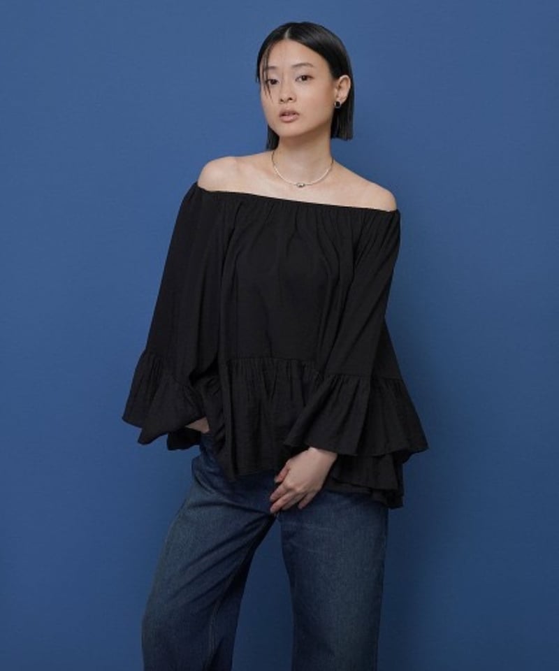 ちびままシアントーキョー フリンジヤーンオーバーブラウス 型番507412