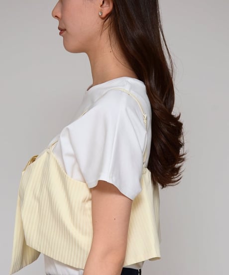 Praia　プライア 【トレンドをパッと完結】 ビスチェ＋Tシャツ・セット ‐ LEO-2629 (2026NEWARIIVAL)