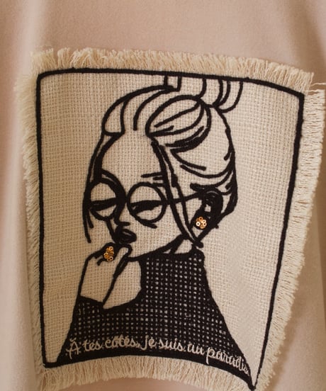 MARIED'OR　マリードール 刺繍貼り付け 起毛ストレッチ 身巾ワイドクル 19538 本州送料無料！