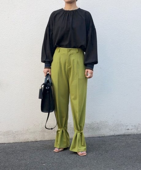 【AUTUMN SALE】LHELBIE(レルビエ)2WAYヘムハイウエストパンツ　51310A-2