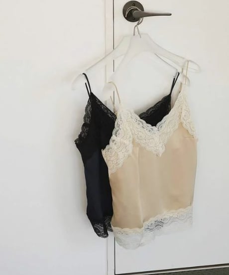 anuke アンヌーク Satin Lace Camisole 62610425 5月下旬発送予定