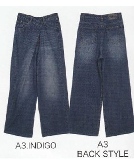 cafe deINDiGo カフェドインディゴ　ストレートワイドデニム　STRAIGHT　WIDE