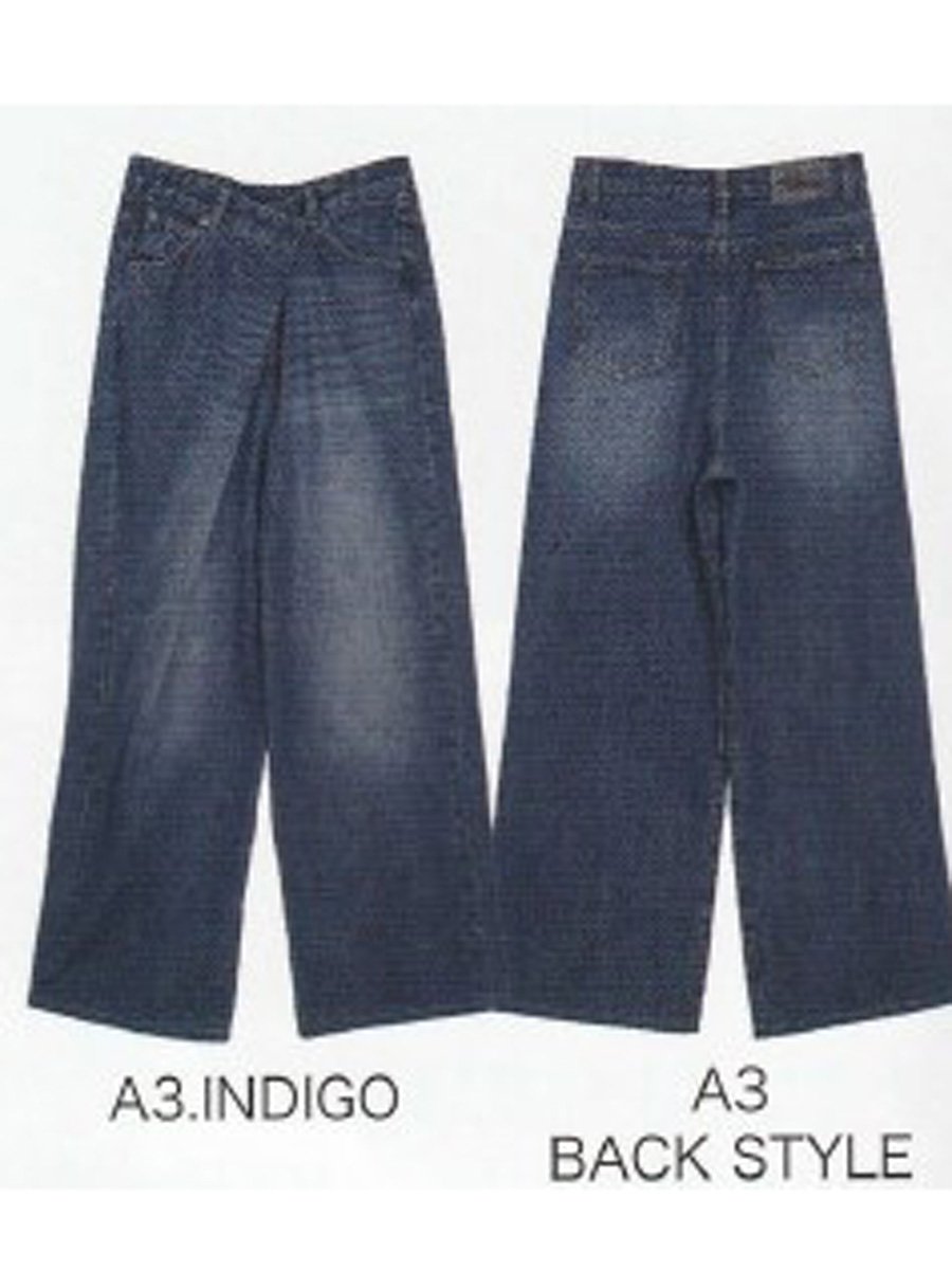 【新品同様】cafe deINDiGo⭐︎ストレートワイドデニム cafe deINDiGo カフェドインディゴ ストレートワイドデニム