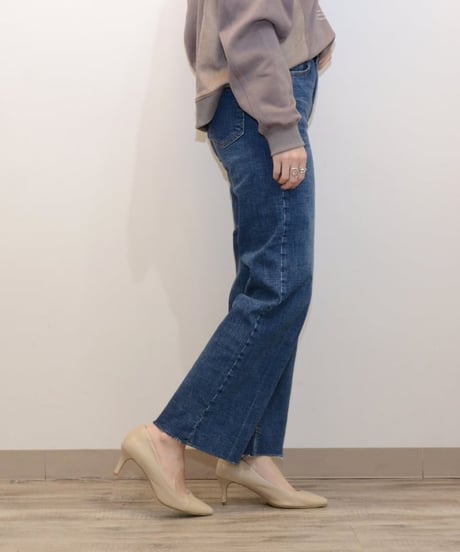 Praia　プライア　裏起毛セミワイドデニム 　6017F