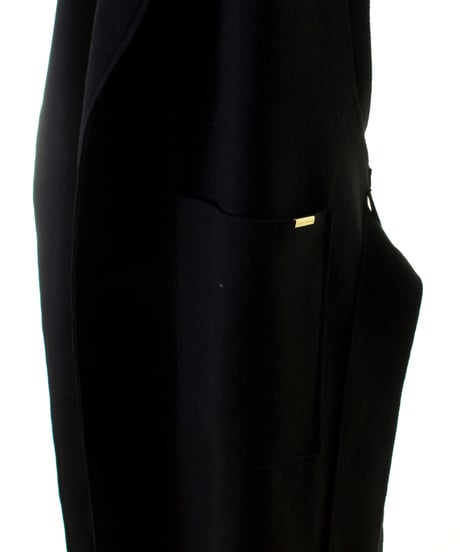 ATELIER BRUGGE アトリエブルージュ ロングジレ ロングベスト　ブラック　35AQC-32