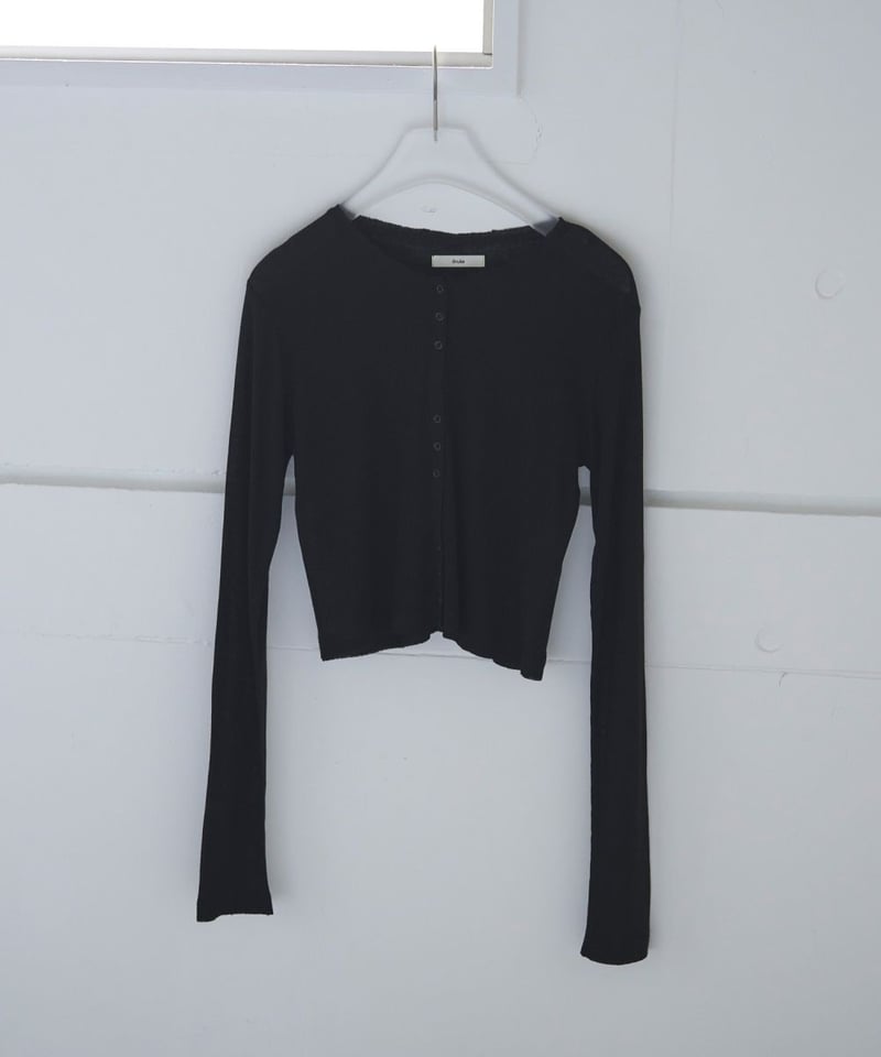anuke アンヌーク Sheer Rib Cardigan 62520602 | Deargo