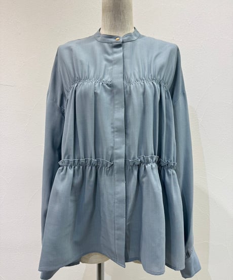 CYAN TOKYO　シアン トウキョウ　シャーリングティアードブラウス　　507399