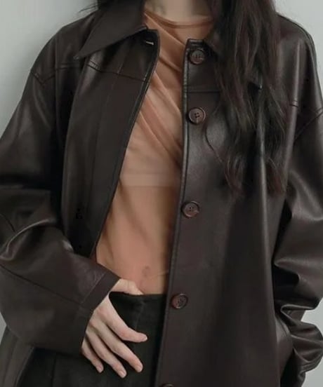 anuke アンヌーク anuke(アンヌーク) Ecoleather Over Jacket  62420103 62520105