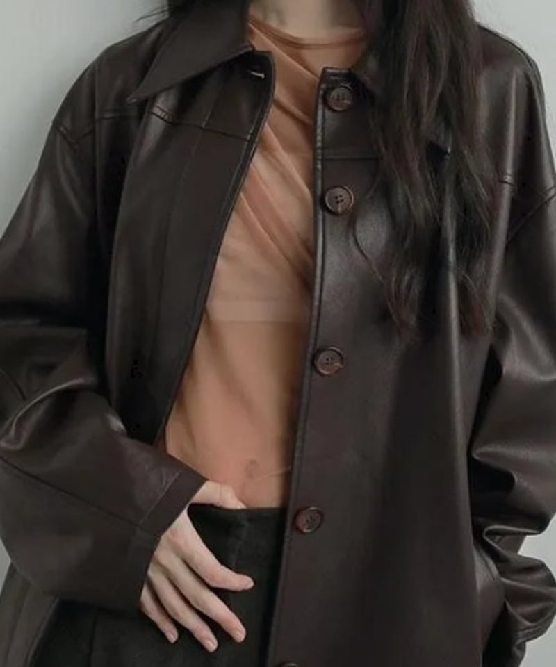 anuke アンヌーク anuke(アンヌーク) Ecoleather Over Jacket