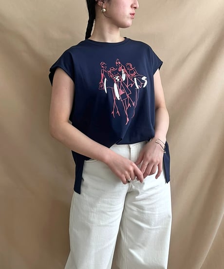 イラストプリントTシャツ 51879Y-2
