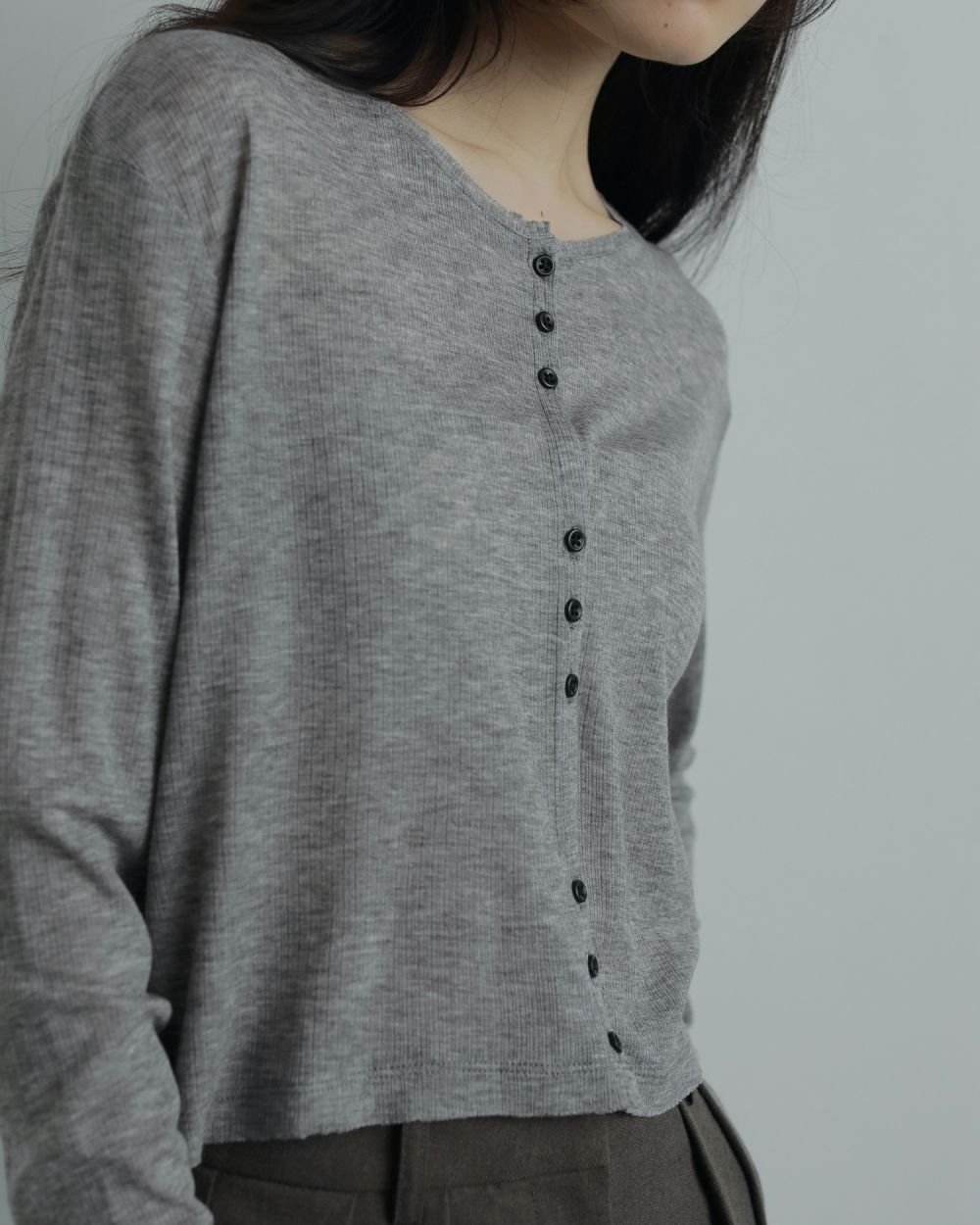 anuke アンヌーク Sheer Rib Cardigan 62520602 | Deargo