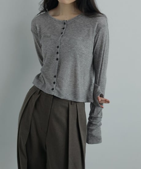 anuke アンヌーク　Sheer Rib Cardigan　62520602