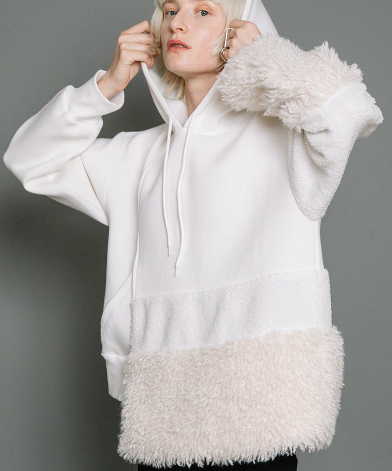 AULA AILA アウラアイラ BOA MIX HOODIE ボアミックスフーディー 124