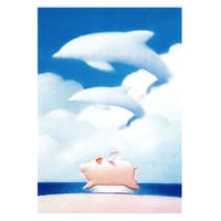 Post Card ポストカード「雲を追いかけて」