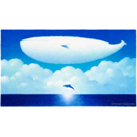 フレーム入りジクレー版画「大きな空の季節」