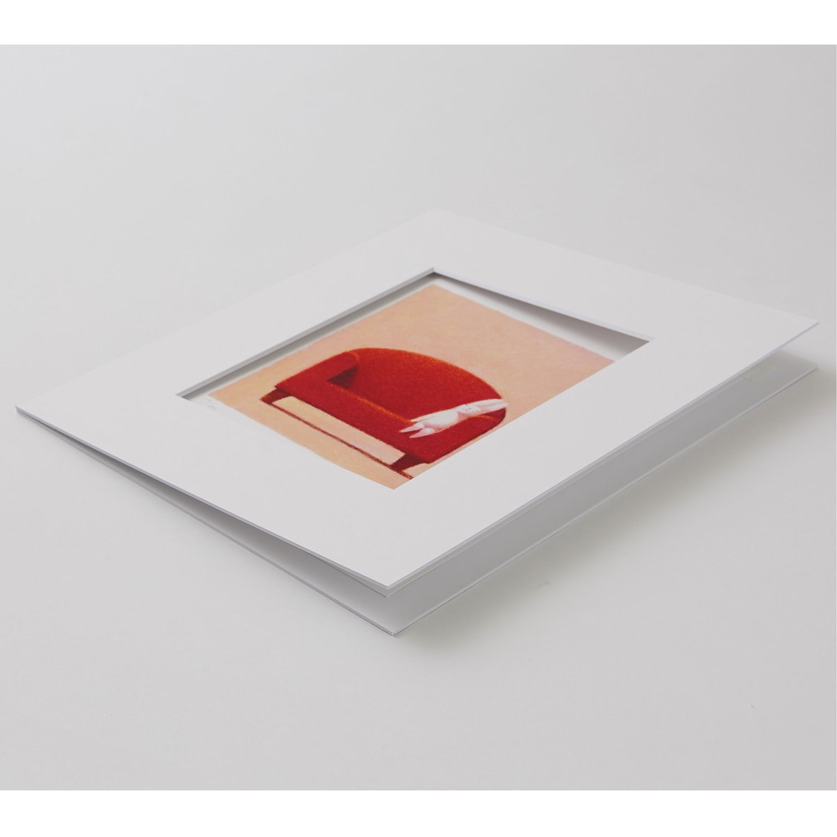 版画作者不詳サイン有ジクレー寂しい赤いサイ名品P193