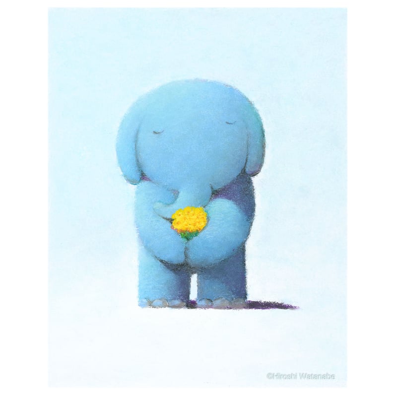 ジクレー版画「黄色の花束」（フレーム無し・ブックマット仕様