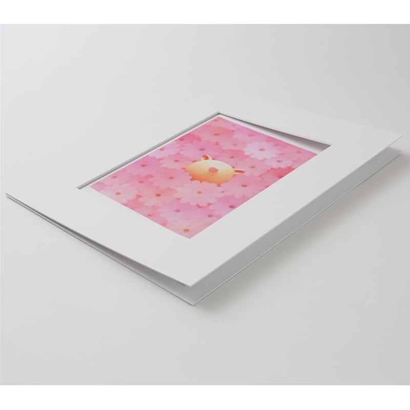 ジクレー版画「桜色の天使」（フレーム無し・ブックマット仕様