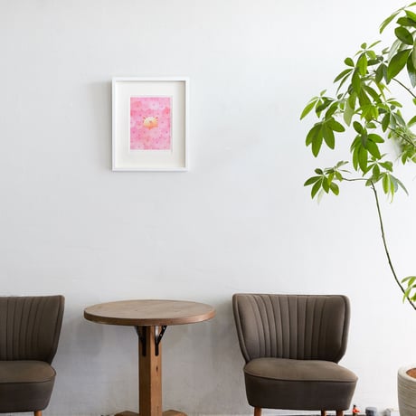 フレーム入りジクレー版画「桜色の天使」 ・ 現品