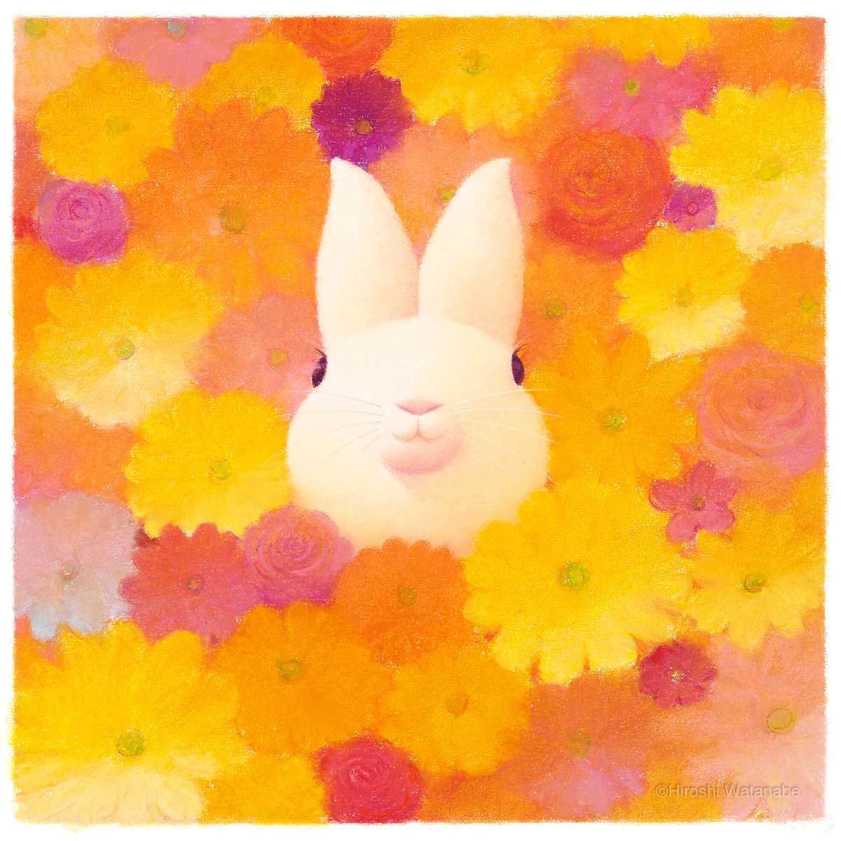 ジクレー版画「花色の時間」（フレーム無し・ブックマット仕様