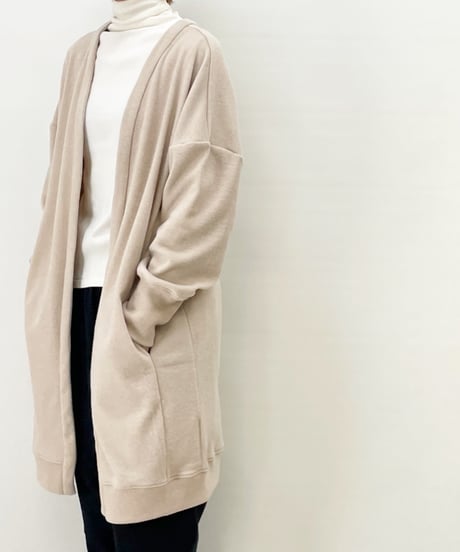 ナナイロトイロ　毎日の定番カーディガン　ロング　BEIGE