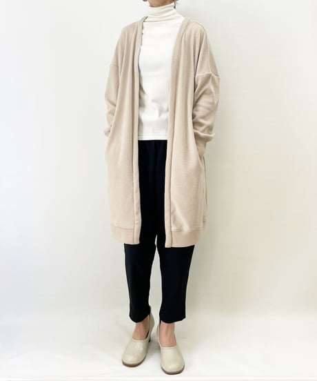 ナナイロトイロ　毎日の定番カーディガン　ロング　BEIGE