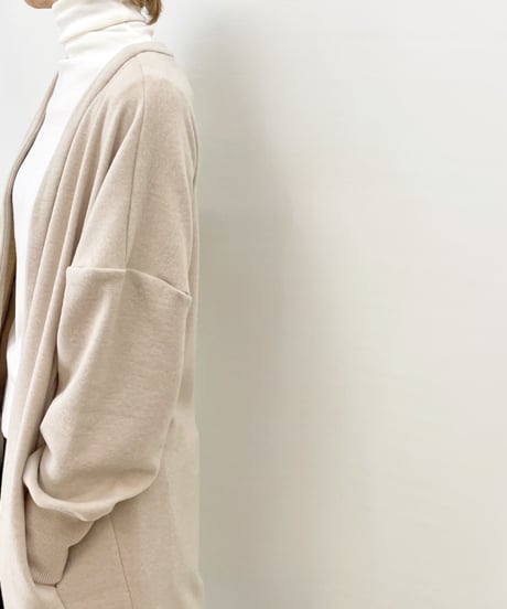 ナナイロトイロ　毎日の定番カーディガン　ロング　BEIGE