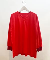 ナナイロトイロ　毎日の定番トップス　RED