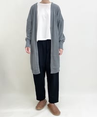 ナナイロトイロ　毎日の定番カーディガン　ロング　GRAY