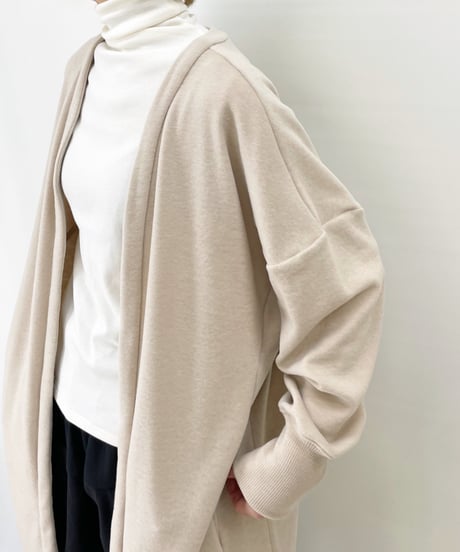 ナナイロトイロ　毎日の定番カーディガン　ロング　BEIGE