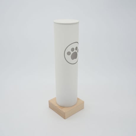 ペット メモリー あかり【肉球紋入り  手漉き本美濃紙飾り】ペット用木製 電池式 コードレス LEDスイッチ付