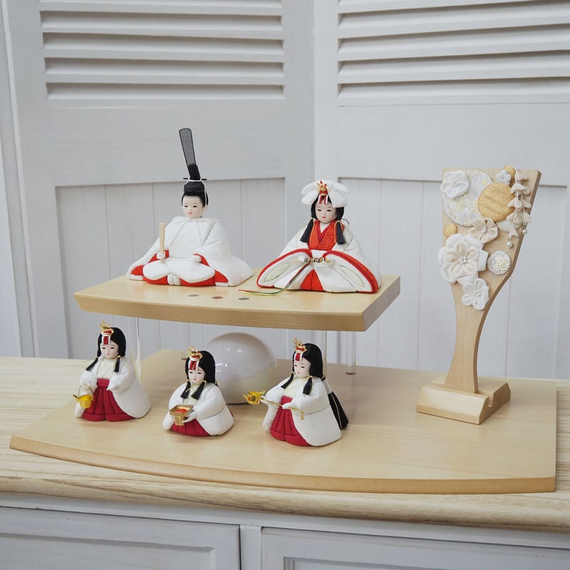 白無垢リボン飾り 雛人形 -shirokane-【modern style】 | WATAYA