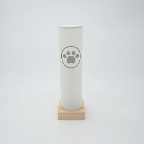 ペット メモリー あかり【肉球紋入り  手漉き本美濃紙飾り】ペット用木製 電池式 コードレス LEDスイッチ付