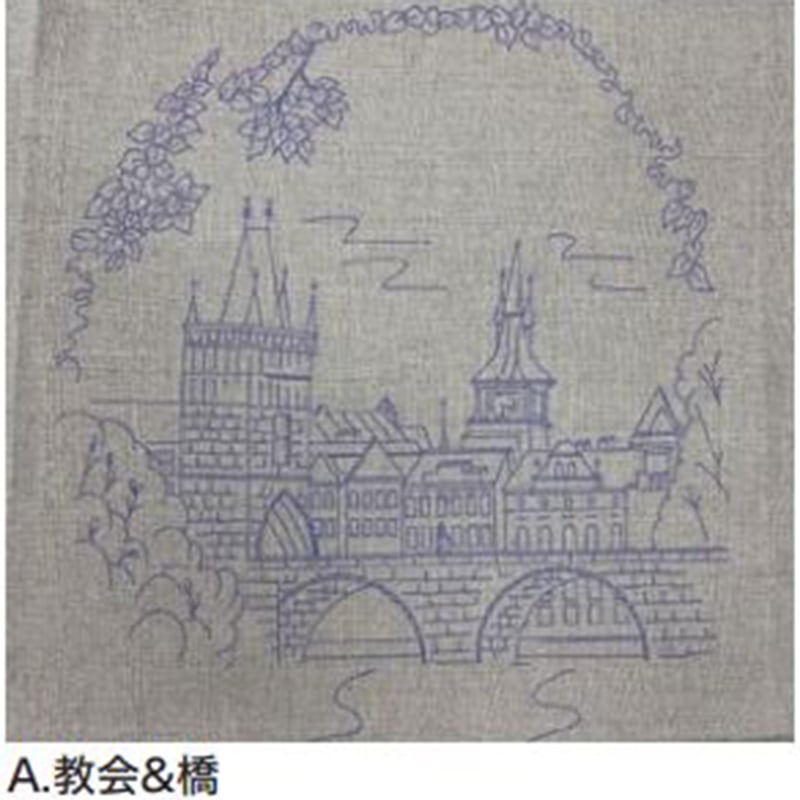 ヨーロッパの風景掛物（生地）