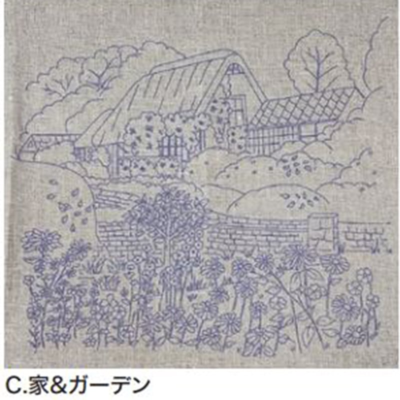 ヨーロッパの風景　掛物（生地） ヨーロッパの風景掛物（生地）