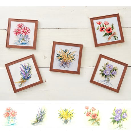 刺繍花　トルコキキョウ　手鞠 過去作より向日葵とトルコキキョウ。 トルコキキョウの花びらの