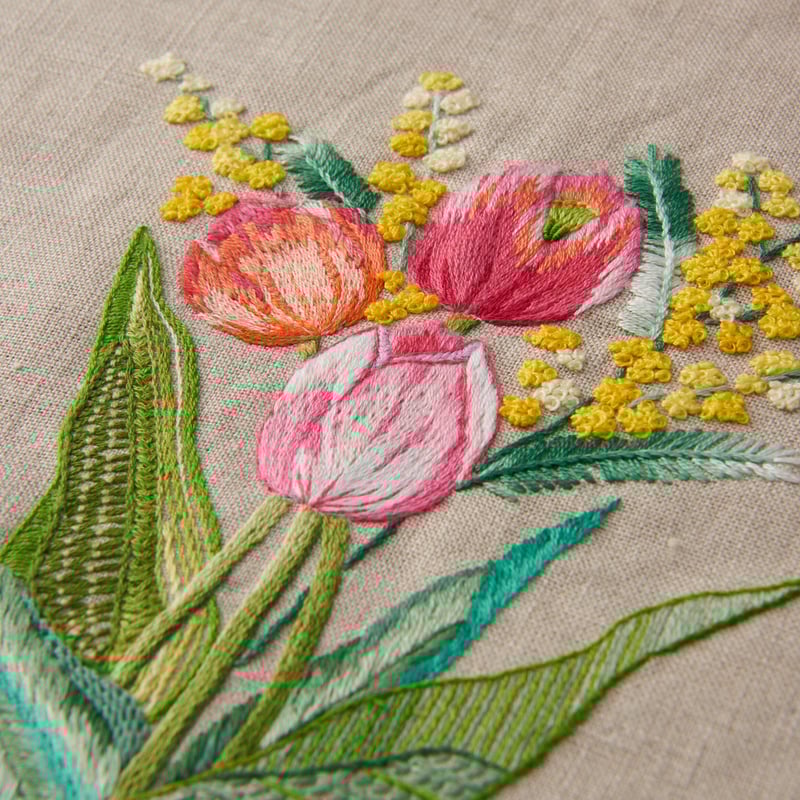 フラワーリネン転写布 | 戸塚刺しゅうオンラインショップ