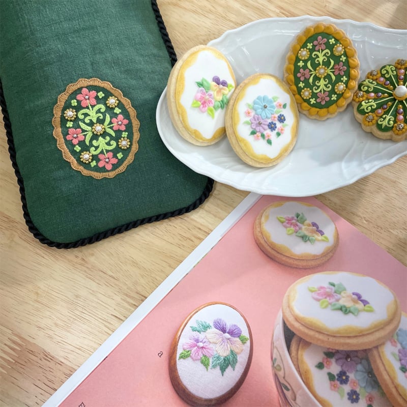 書名＞スイーツアーティストKUNIKA×戸塚刺しゅう かわいいクッキー刺繍