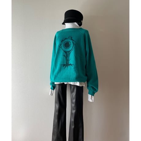 90's USA製 Hanes print sweat/F227