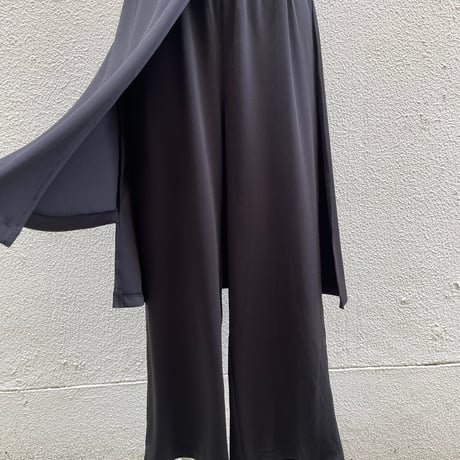Half Rap Layered Cropped Pants/F263