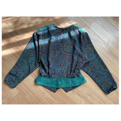 USA Vintage 80”s Anthony Sicari ペイズリートップス  /F029