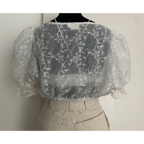 EU vintage Distler sheer short tops /F145