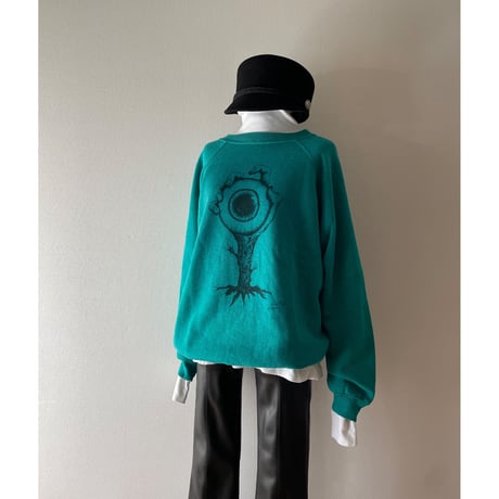 90's USA製 Hanes print sweat/F227