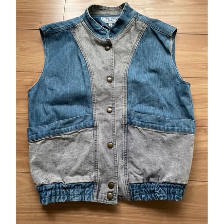 UTILITY DENIM VEST /F215